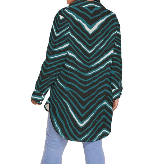 Philadelphia Eagles Zubaz All-Over Print Women's Shirt With Long Sleeve(Plus Size) - Image 4