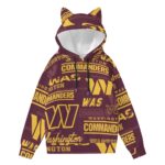 Washington Commanders Redskins Women’s Hoodie With Decorative Ears