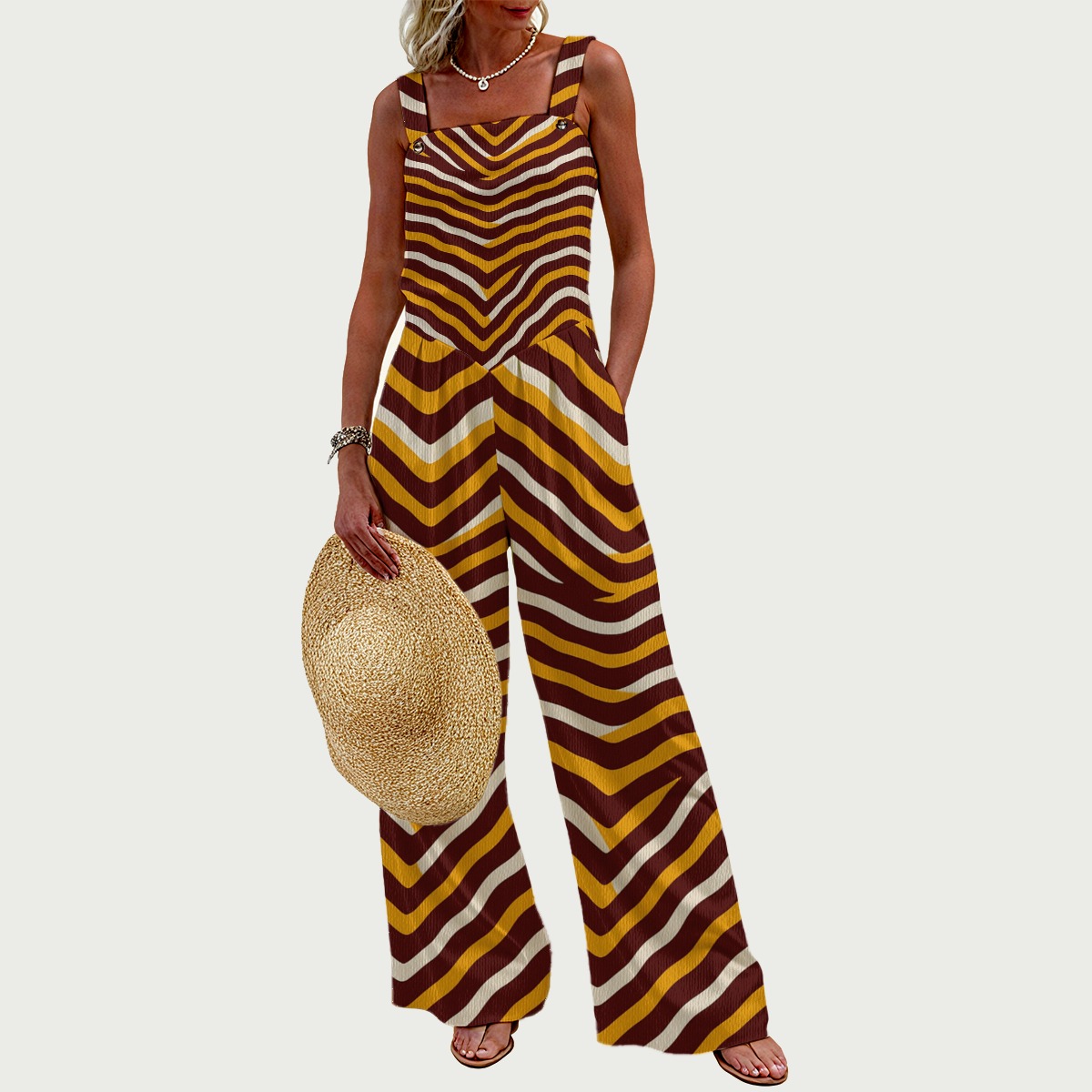 Washington Commanders Zubaz Women's Wide-Leg Jumpsuit