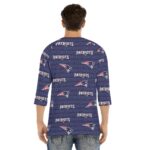 New England Patriots All-Over Print Men's O-neck Raglan Sleeve T-shirt
