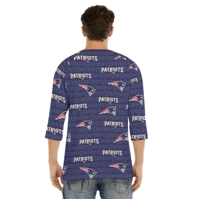 New England Patriots All-Over Print Men's O-neck Raglan Sleeve T-shirt - Image 1
