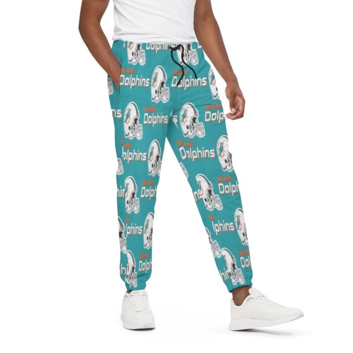 Miami Dolphins Zubaz All-Over Print Unisex Pants | 310GSM Cotton - Image 2