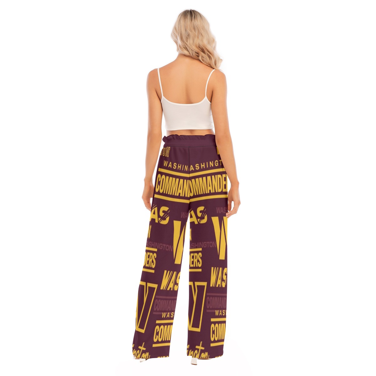 Washington Commanders Women's Waist Fungus Edge Wide-leg Pants - Image 4