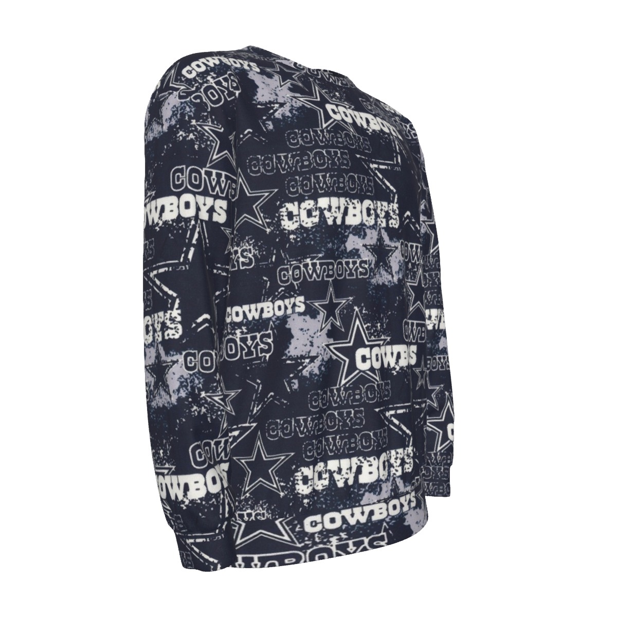 Dallas Cowboys Zubaz All-Over Print Men's long Sleeve T-Shirt With Dropped Shoulders | Interlock - Image 2