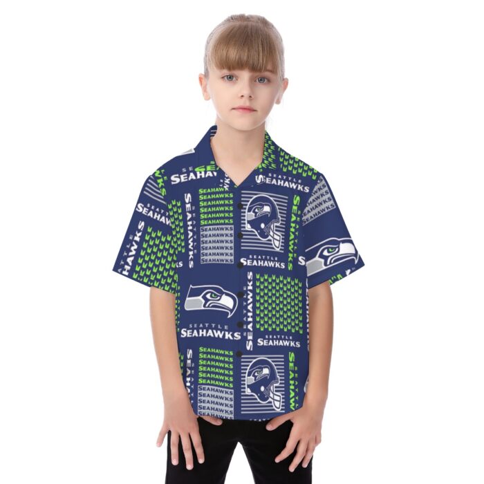 Seattle Seahawks  Kid's Hawaiian Vacation Shirt - Image 1