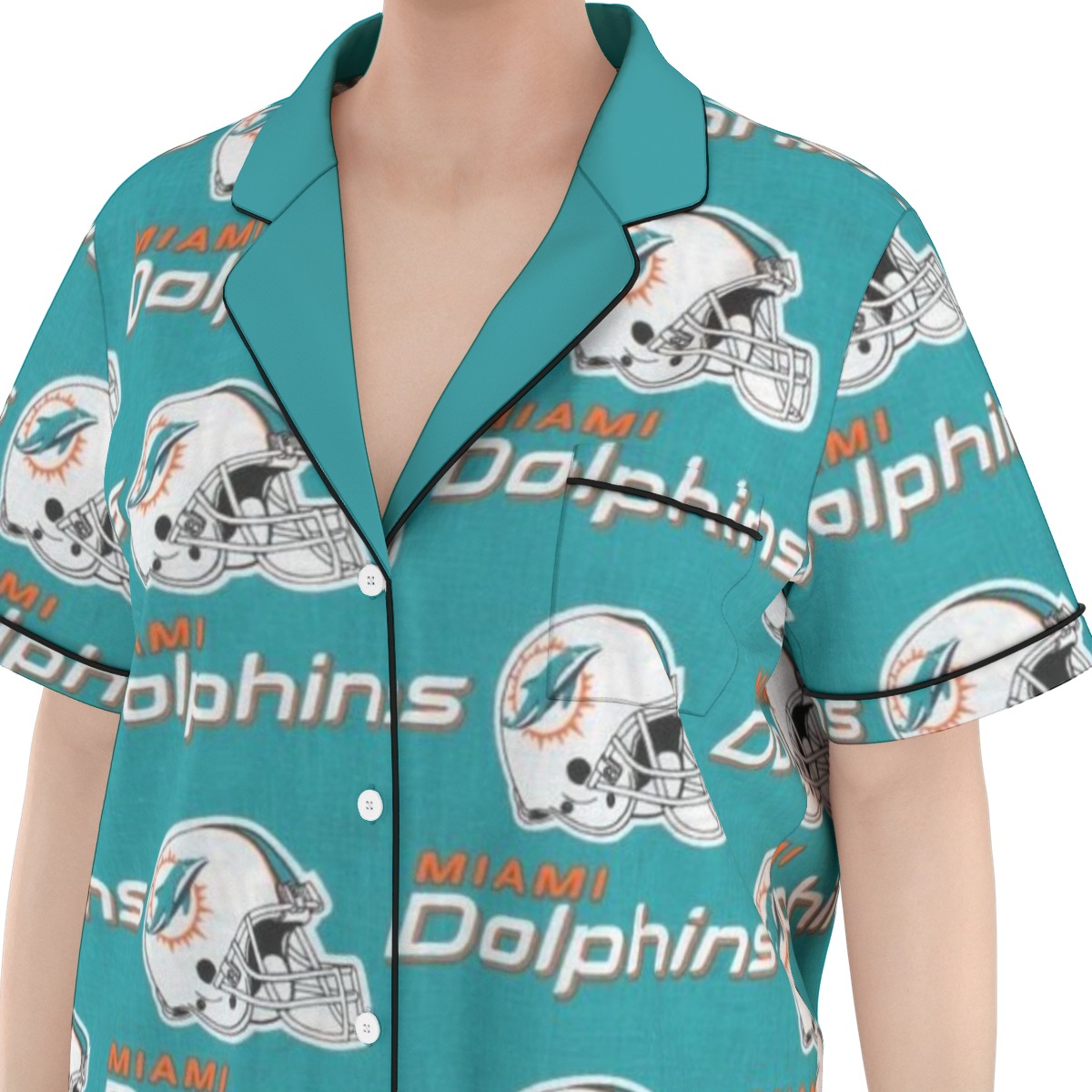Miami Dolphins Zubaz All-over print Women'S Trousers Pajamas Set - Image 6