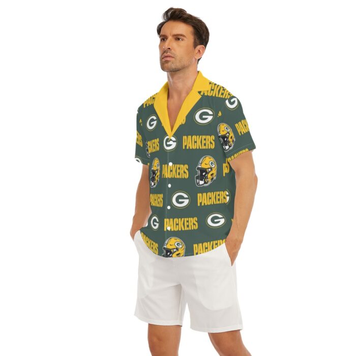 Green Bay Packers All-Over Print Men's Deep V-neck Short Sleeve T-shirt - Image 3