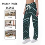 Philadelphia Eagles Zubaz All-Over Print Women's High-waisted Straight-leg Trousers - Image 6