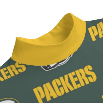 Green Bay Packers All-Over Print Unisex Mid-high Collar Drop Shoulder Sweatshirt