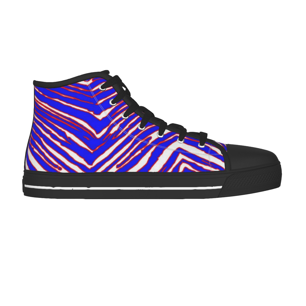 Buffalo Bills Zubaz Men's Black Sole Canvas Shoes - Image 6