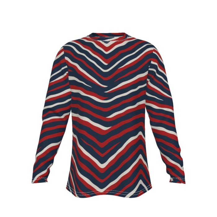 New England Patriots All-Over Print Long Sleeve T-Shirt - Image 1