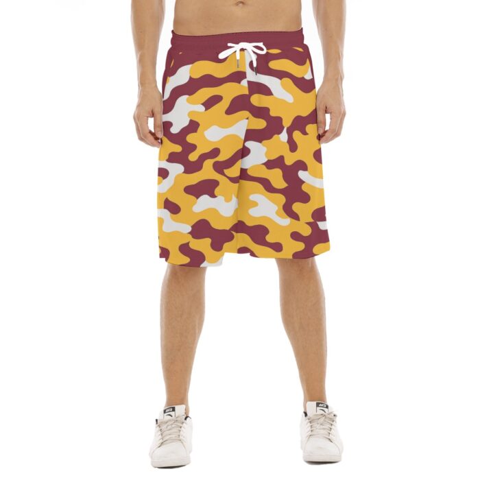 Washington Commanders camo Men's Tether Loose Shorts - Image 4
