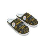 Pittsburgh Steelers Zubaz All-Over Print Men's Plush Slippers - Image 2