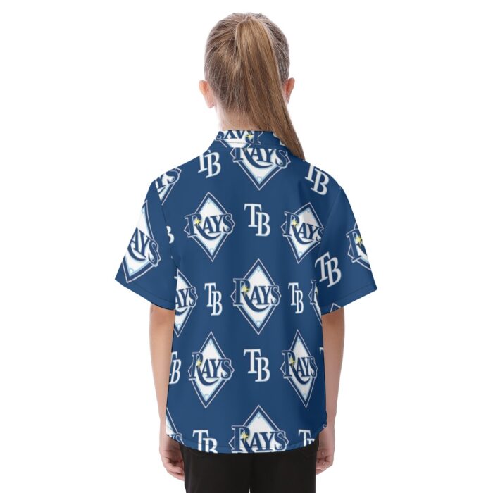 Tampa Bay Rays Kid's Hawaiian Vacation Shirt - Image 4