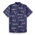 New England Patriots All-Over Print Men's Breathable Cotton Shirt|125GSM - Image 5