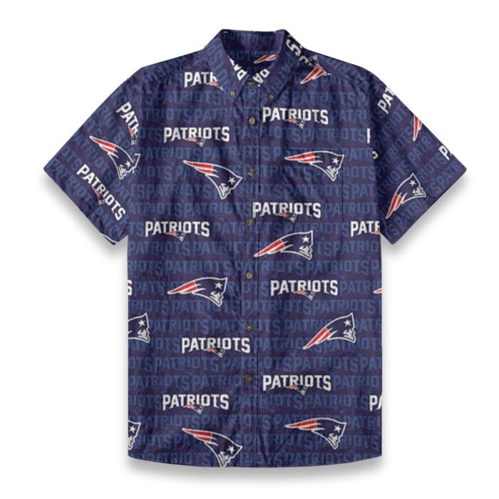 New England Patriots All-Over Print Men's Breathable Cotton Shirt|125GSM - Image 5