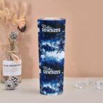 Dallas Cowboys Zubaz Skinny Tumbler Stainless Steel with Lids 30OZ