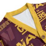 Washington Commanders  Unisex V-neck Knitted Fleece Cardigan With Button Closure - Image 3