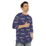 New England Patriots All-Over Print Men's O-neck Raglan Sleeve T-shirt - Image 2