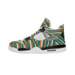 Miami Dolphins Zubaz All-Over Print Men's Air Cushion Basketball Shoes - Image 3