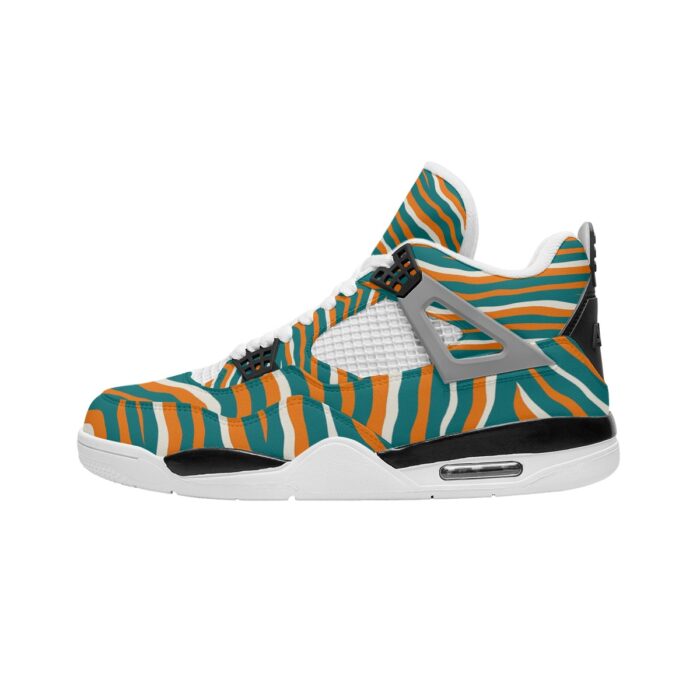 Miami Dolphins Zubaz All-Over Print Men's Air Cushion Basketball Shoes - Image 3