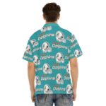 Miami Dolphins Zubaz All-Over Print Man's Short Sleeves Shirt - Image 3