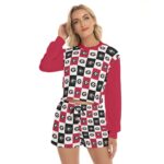 Georgia - Bulldogs Women's Short Sweatshirt And Pants Suit
