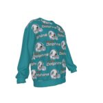 Miami Dolphins Zubaz All-Over Print Men's Drop Shoulder Round Neck Long-Sleeved Sweatshirt