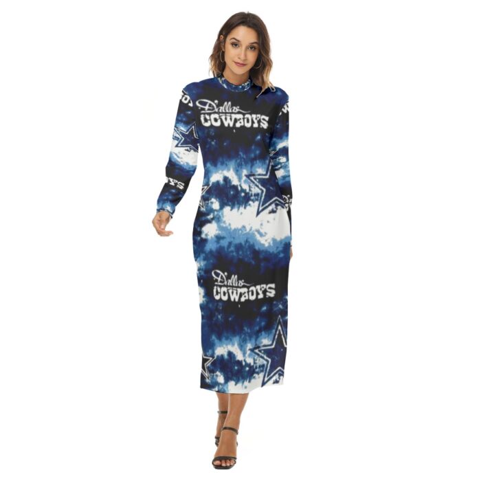 Dallas Cowboys Zubaz All-Over Print Women's Hip Dress - Image 5