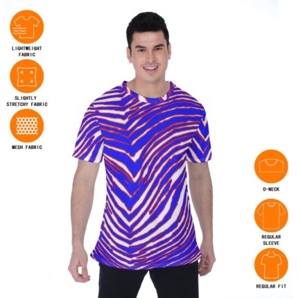 Buffalo Bills Zubaz All-Over Print Men's T-shirt | Birdseye