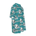 Miami Dolphins Zubaz All-Over Print Men's Imitation Silk Short-Sleeved Shirt - Image 4
