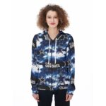 Dallas Cowboys Zubaz All-Over Print Women's Zip Up Hoodie - Image 3