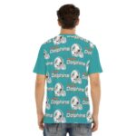 Miami Dolphins Zubaz All-Over Print Men's Short Sleeve T-shirt With Button Closure - Image 3