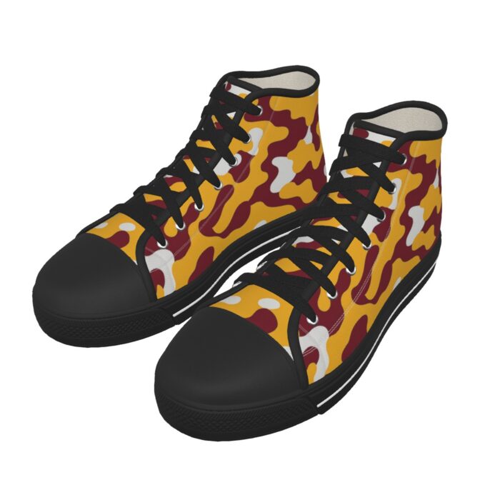 Washington Commanders Camo Black Sole Canvas Shoes - Image 2
