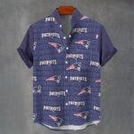 New England Patriots Stand Collar Shirt|110GSM Imitation Flax - Image 3