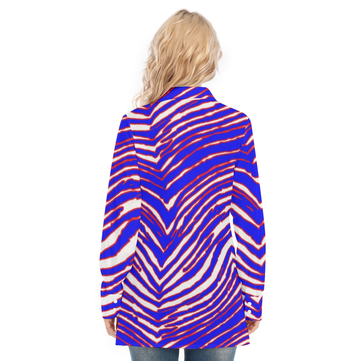 Buffalo Bills Zubaz All-Over Print Women's Long Shirt