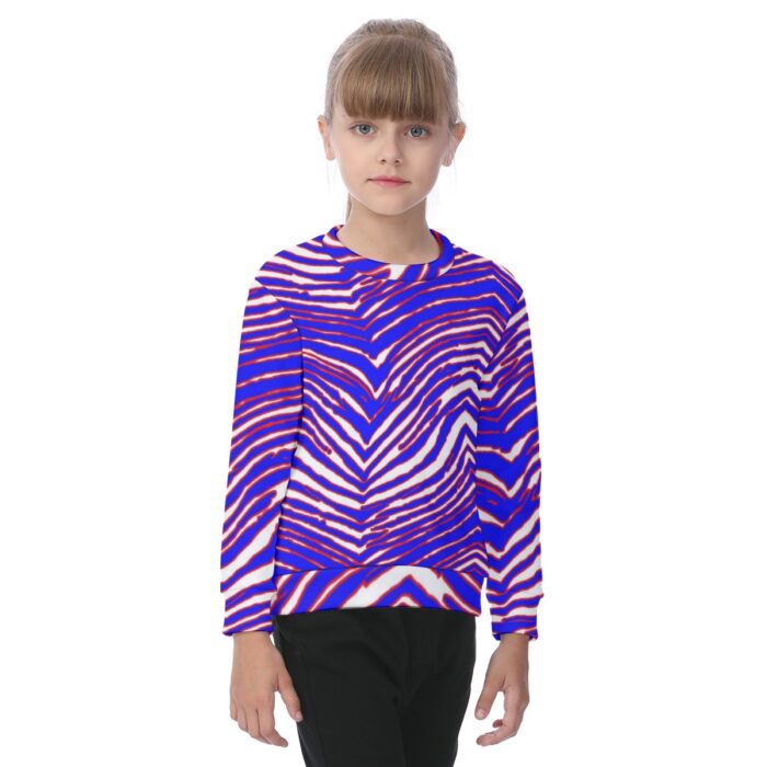 Buffalo Bills Zubaz All-Over Print Kid's Heavy Fleece Sweatshirt - Image 4