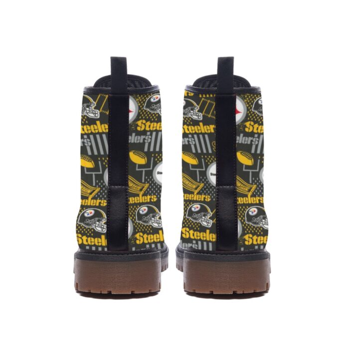 Pittsburgh Steelers Zubaz All-Over Print Men's Martin Short Boots - Image 3