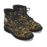 Pittsburgh Steelers Zubaz All-Over Print Men's Short Boots - Image 10