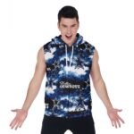 Dallas Cowboys Zubaz All-Over Print Men's Zipper-Up Sleeveless Hoodie - Image 4