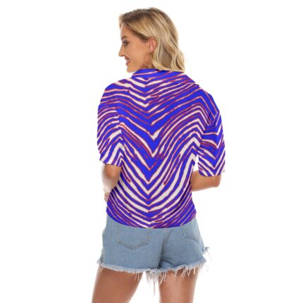 Buffalo Bills Zubaz All-Over Print Women's V-neck Shirts