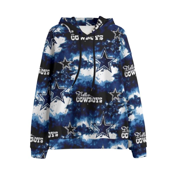 Dallas Cowboys Zubaz All-Over Print Unisex Plus Fleece Pullover Hoodie - Image 4