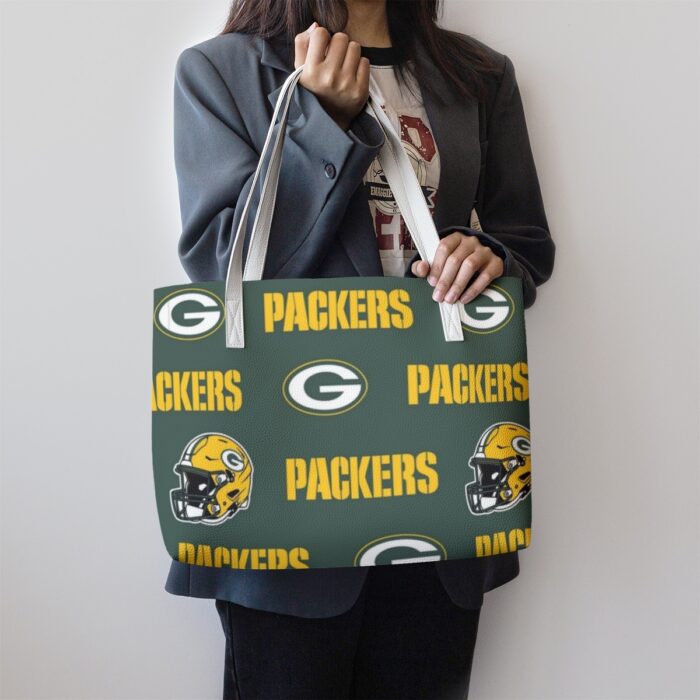 Green Bay Packers Stylish PU Leather Tote Bag - Image 7