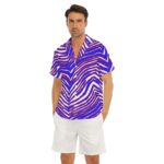 Buffalo Bills Zubaz All-Over Print Men's Deep V-neck Short Sleeve T-shirt