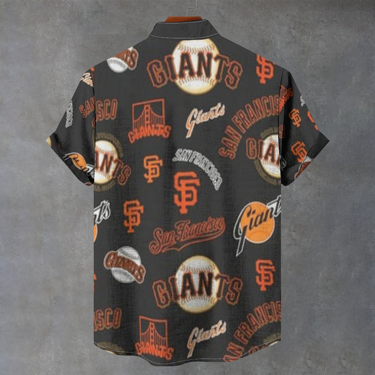 San Francisco Giants Men's Stand Collar Shirt|110GSM Imitation Flax - Image 2