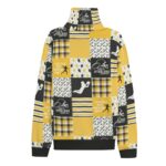 Pittsburgh Steelers Zubaz All-Over Print Unisex Turtleneck Knitted Fleece Sweater