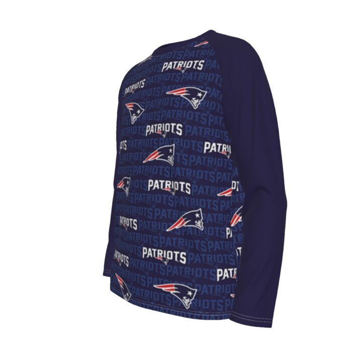 New England Patriots Zubaz All-Over Print Men's Long Sleeve T-shirt With Raglan Sleeve - Image 2