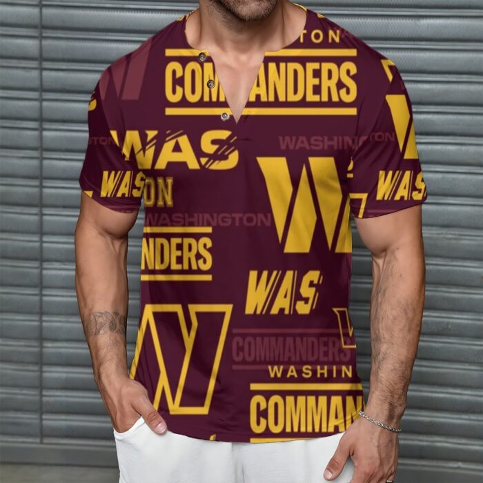 Washington Commanders  Men's Short Sleeve T-Shirt With Sports Collar - Image 1