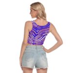 Buffalo Bills Zubaz All-Over Print Women's Sport Crop Tank Top - Image 3