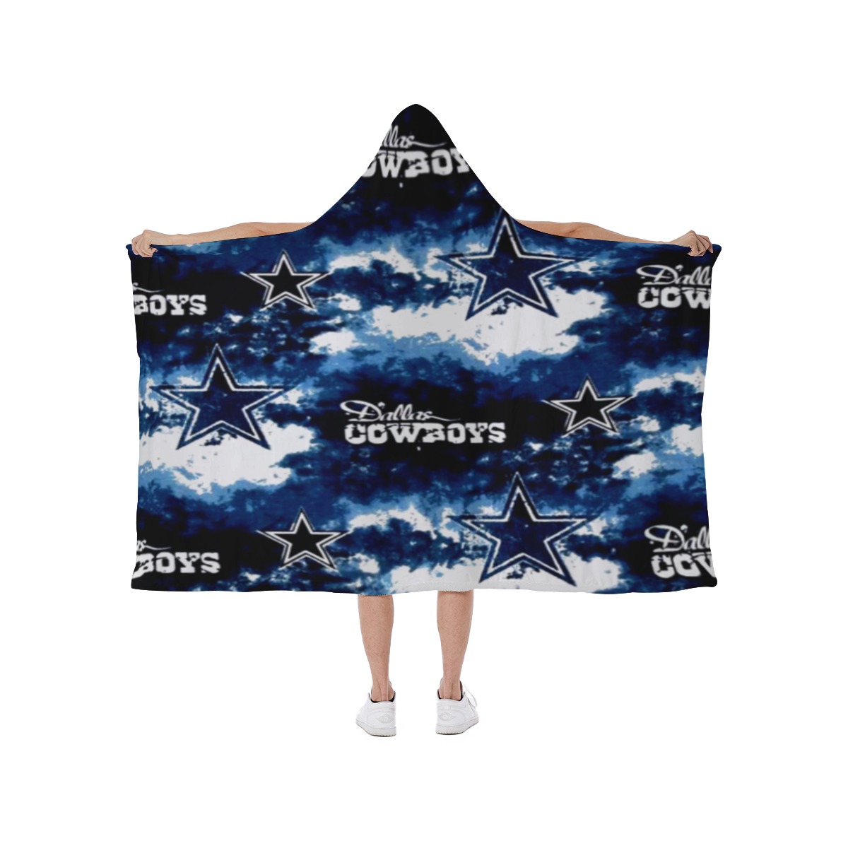 Dallas Cowboys Zubaz Hooded blanket With Soft Fleece Lining